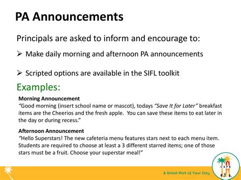 These are the PA announcement .